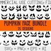 Halloween Pumpkin Faces Svg Jack O Lantern Clipart Pumpkin Faces Cut