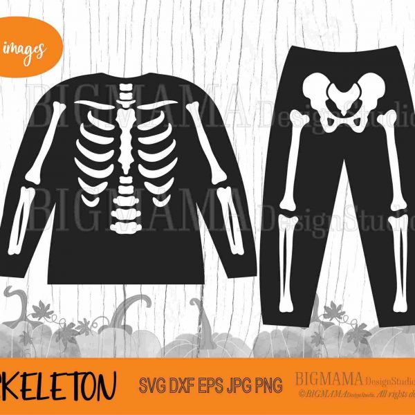 Halloween Skeleton Bundle SVG PNG DXF Cut Files