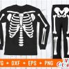 Halloween Skeleton SVG EPS DXF Shirt Rib Cage Silhouette Cricut Cut