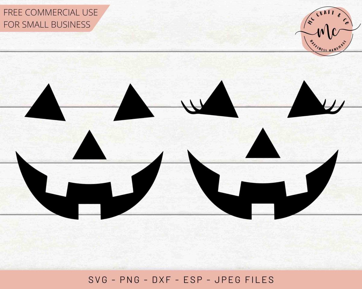 Halloween Smiling Carved Pumpkin svg JackoLantern ClipArt with Lashes