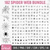 Halloween Spider Web Bundle Svg Png Clipart Silhouette Instant