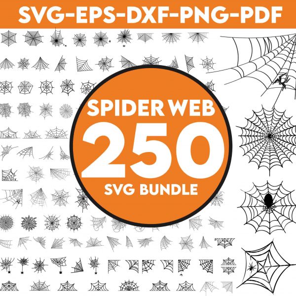 Halloween Spider Web Bundles SVG PNG Clipart for Cricut