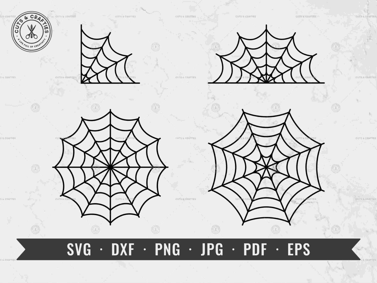 Halloween Spider Web SVG Cut Files for Cricut Silhouette Instant