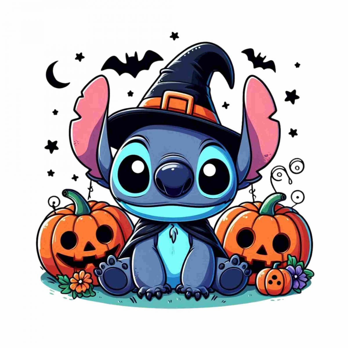 Halloween Stitch Design PNG Clipart with Pumpkin Lilo Stitch