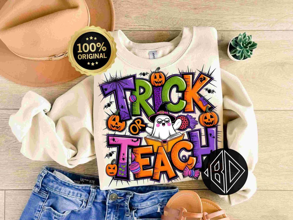 Halloween Teacher Png Retro Halloween Sublimation for Shirt Mug