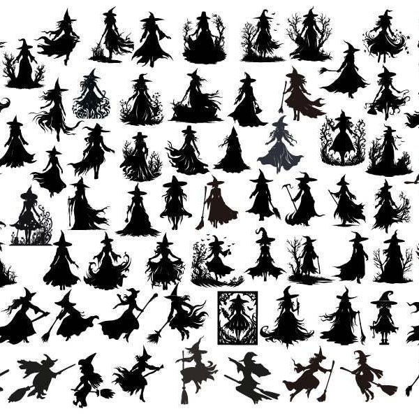 Halloween Witch Bundle SVG Clipart Cut Files for Cricut