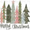 Hand Lettered Christmas Trees in Pink and Green SVGPNG Download