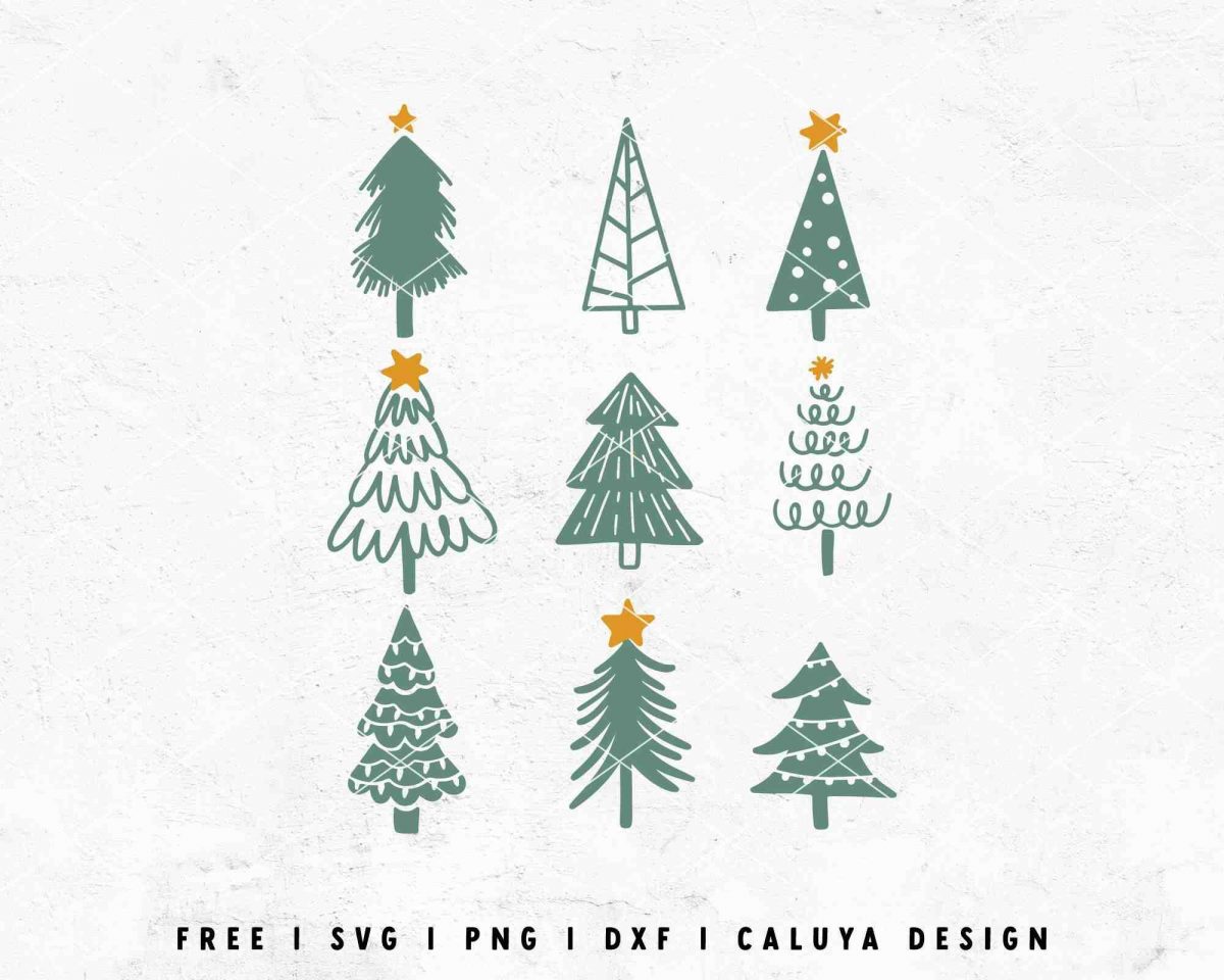 HandDrawn Christmas Tree SVG for Festive Shirts Free Holiday Designs