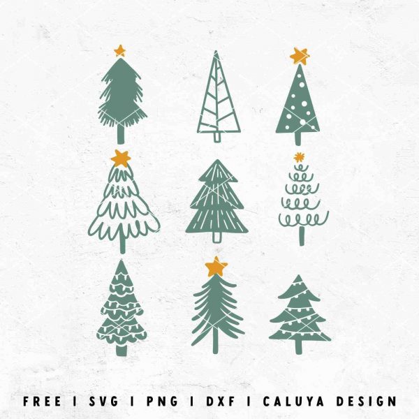 HandDrawn Christmas Tree SVG for Festive Shirts Free Holiday Designs