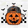 Handdrawn Halloween Pumpkin Face SVG PNG Clip Art for Instant Download