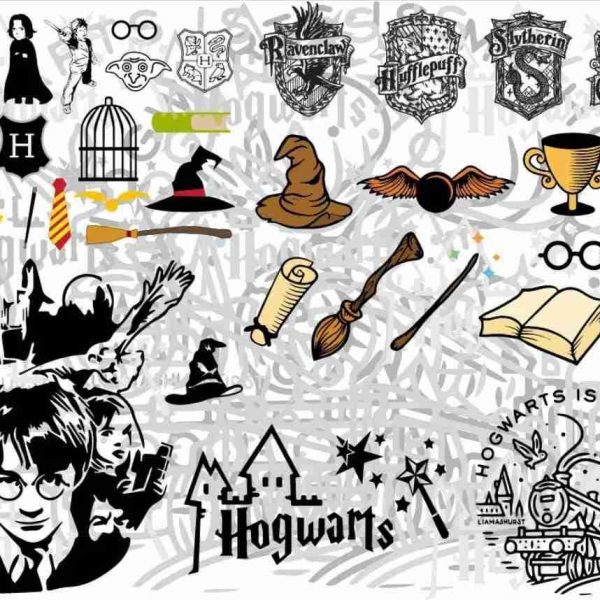 Harry Potter SVG Cut File Set for Cricut Silhouette PNG DXF EPS JPG