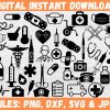 Healthcare Icons SVG Bundle for Doctors and Nurses Hospital Clipart