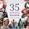 HighQuality Horror Villain Clipart 35 Transparent PNGs for Instant