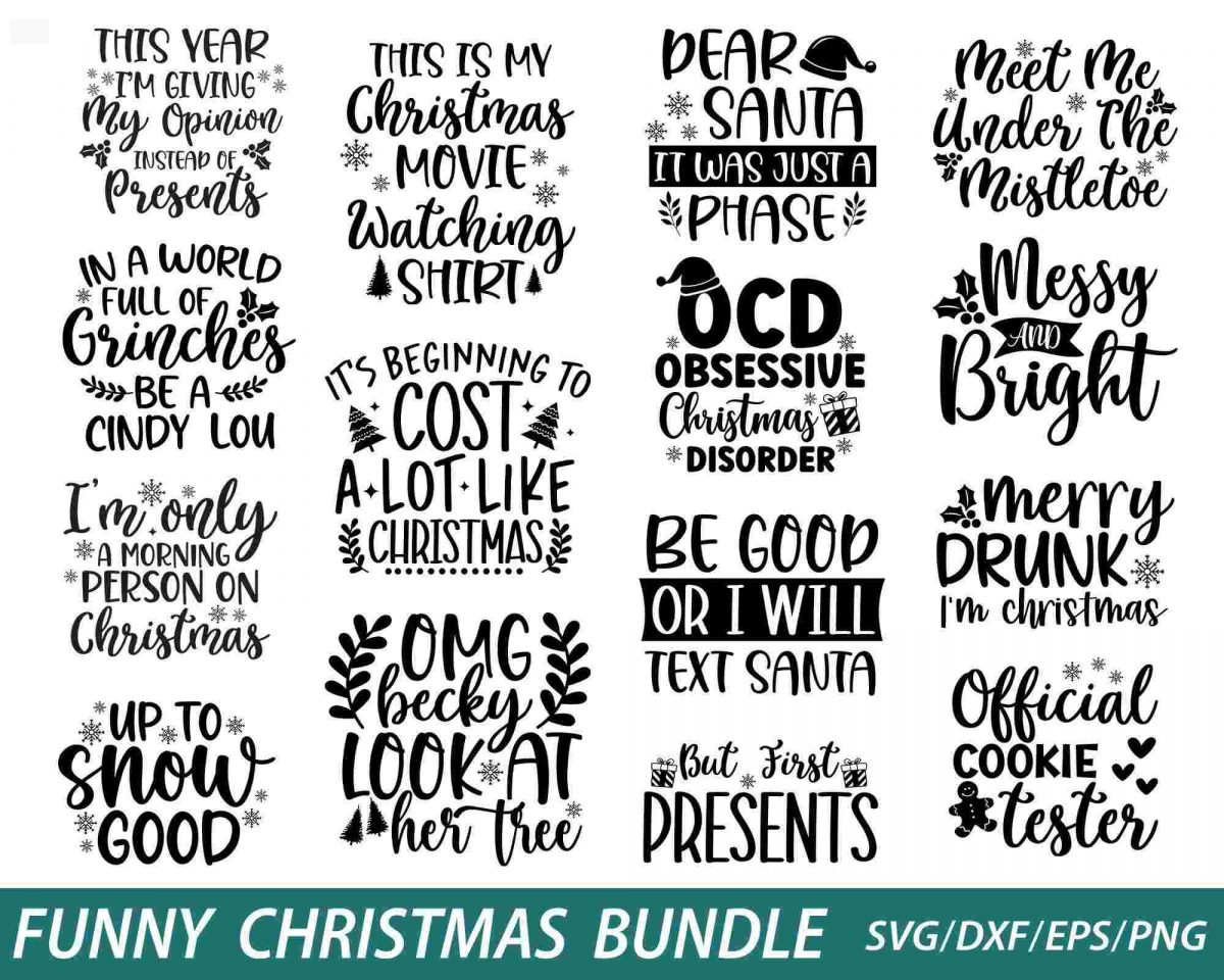 Hilarious Christmas SVG Pack Designs for a Merry Holiday Season