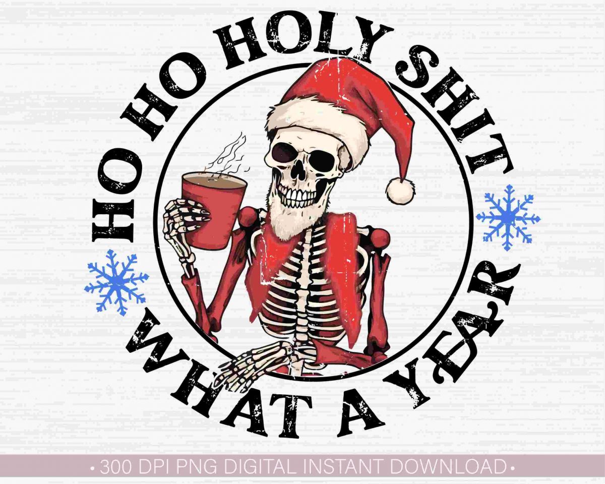 Hilarious Christmas SVG Skeleton Santa Funny Shirt Designs