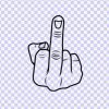 Hilarious Middle Finger SVG PNG Cut File for Cricut Silhouette