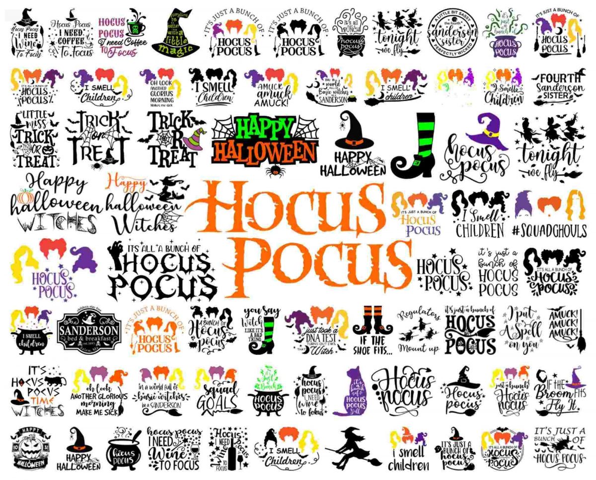 Hocus Pocus Witchy SVG Pack for Cricut Silhouette