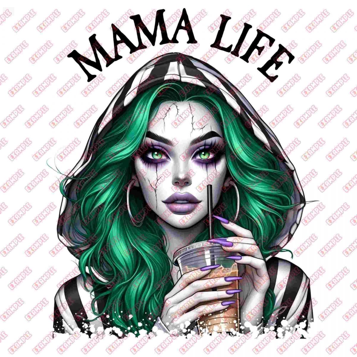 Horror Mama Life Beettlejuice Juice Sublimation SVG PNG