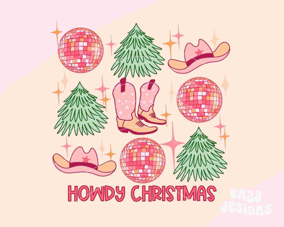 Howdy Christmas Png, Cowgirl Christmas Png, Retro Christmas Png, Pink Christmas Shirt Design, Western Sublimation Designs, Western Png