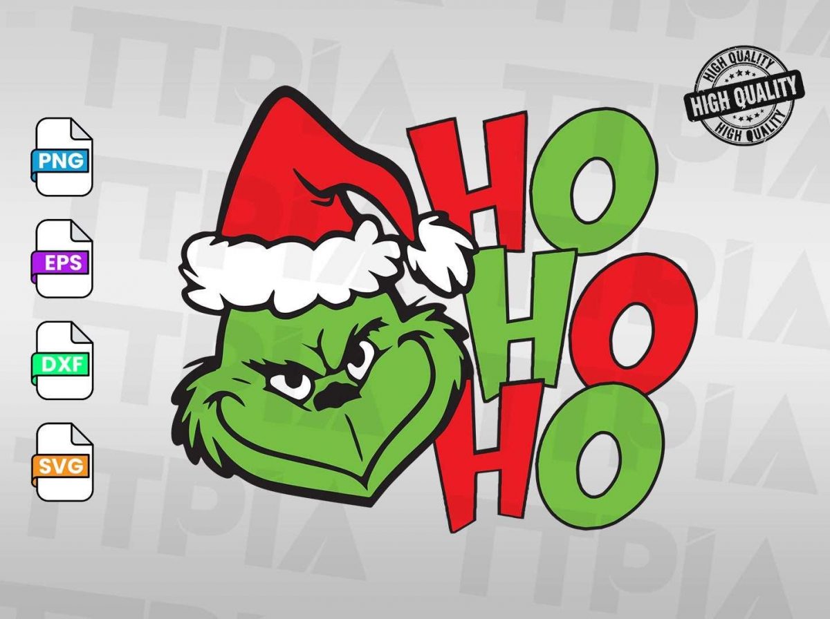 Instant Grinch SVG PNG Download Festive Ho Ho Ho Christmas