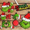 Intricate Grinch Face Ornament Laser Cut Wood Holiday Design SVG