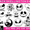 Jack Skellington Bundle SVG PNG Cricut Files Clipart Vector Art