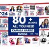 Kamala Harris Chucks Pearls 2024 Bundle 80 SVG PNG Designs Election