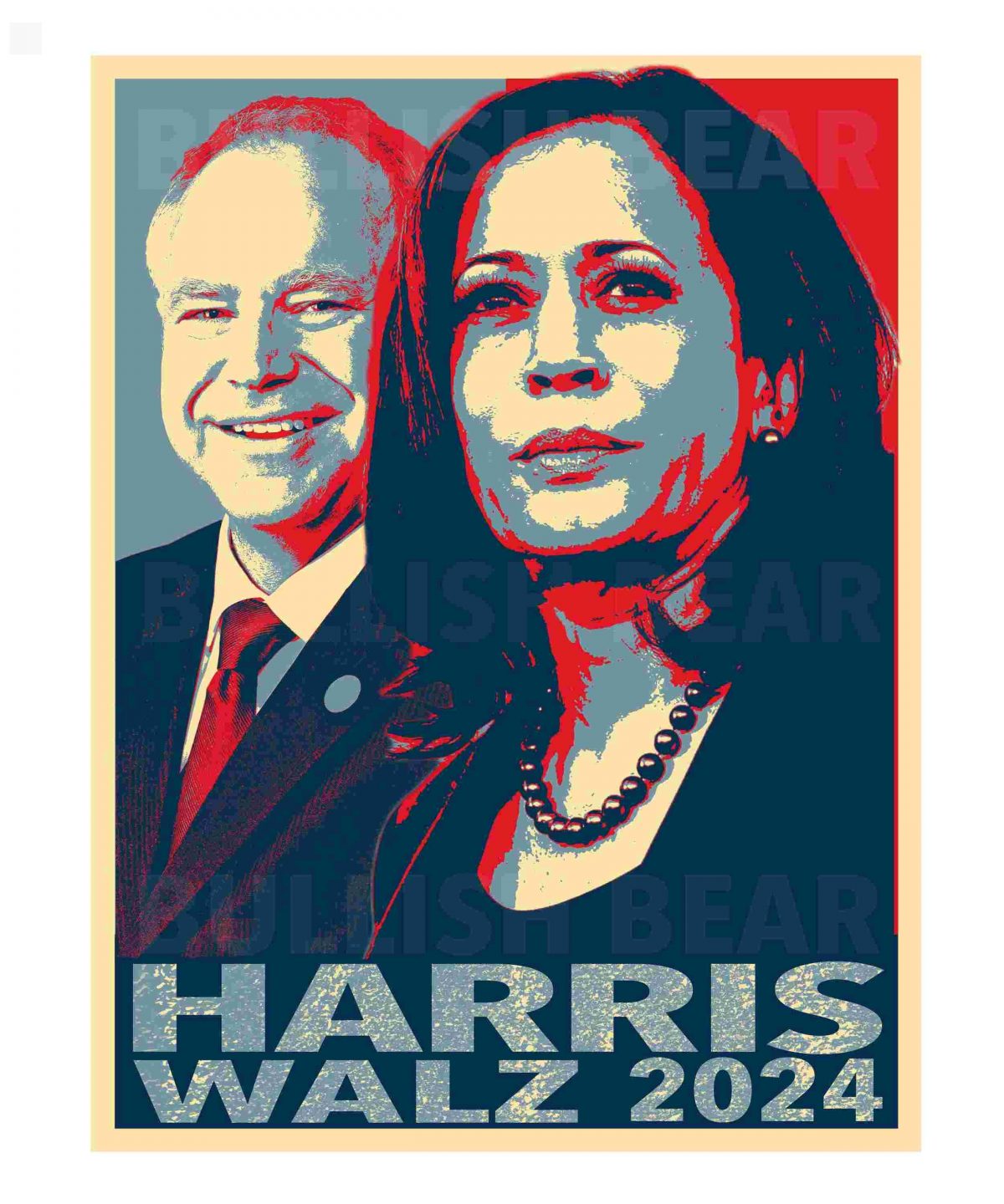 Kamala Harris Tim Walz SVG PNG Bundle Transparent Background Designs