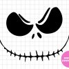 Layered Jack Skellington Face Clipart for Cricut Digital Vector Cut