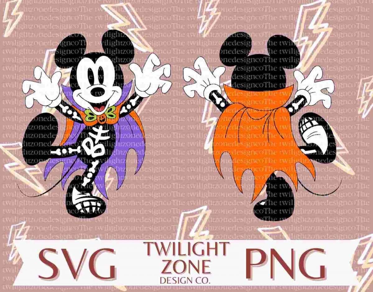 Layered Skeleton Mouse SVG PNG for Cricut Easy Cutting Printing