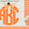 Leopard Pumpkin Monogram SVG Digital Download Autumn Bow Monogram