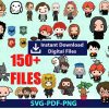 Magical Chibi Wizard SVG PNG Clipart Collection for Potter Fans