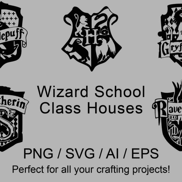 Magical Class House Graphics Pack svg ai png for Silhouette Circuit