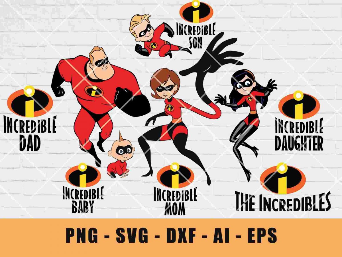 Magical Disney SVGs for Cricut The Incredibles Christmas Birthday