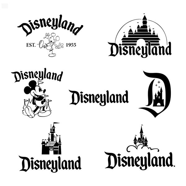 Magical Disneyland SVG Alphabet Font for Vinyl Cutting PDF JPG PNG