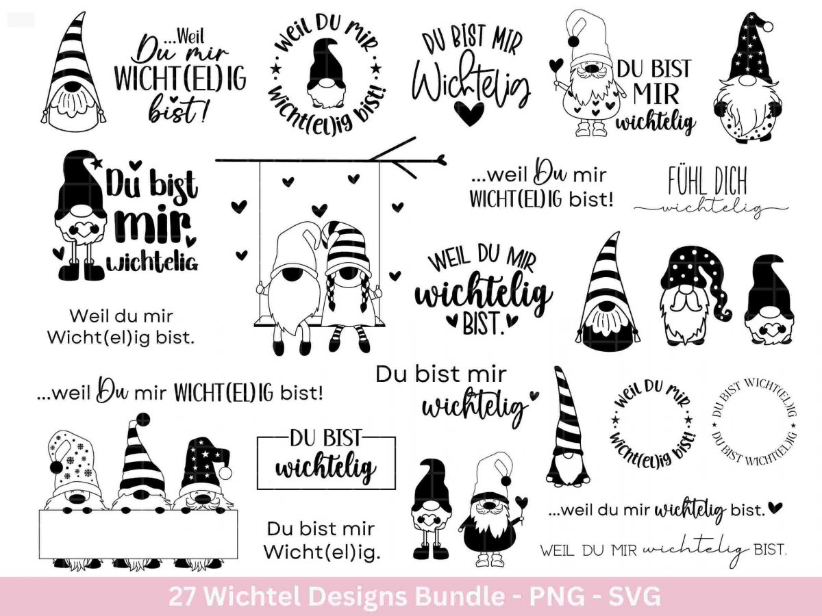 Magical Gnome SVG Elfish Cricut Silhouette Whimsical Christmas