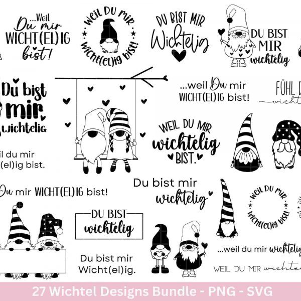 Magical Gnome SVG Elfish Cricut Silhouette Whimsical Christmas