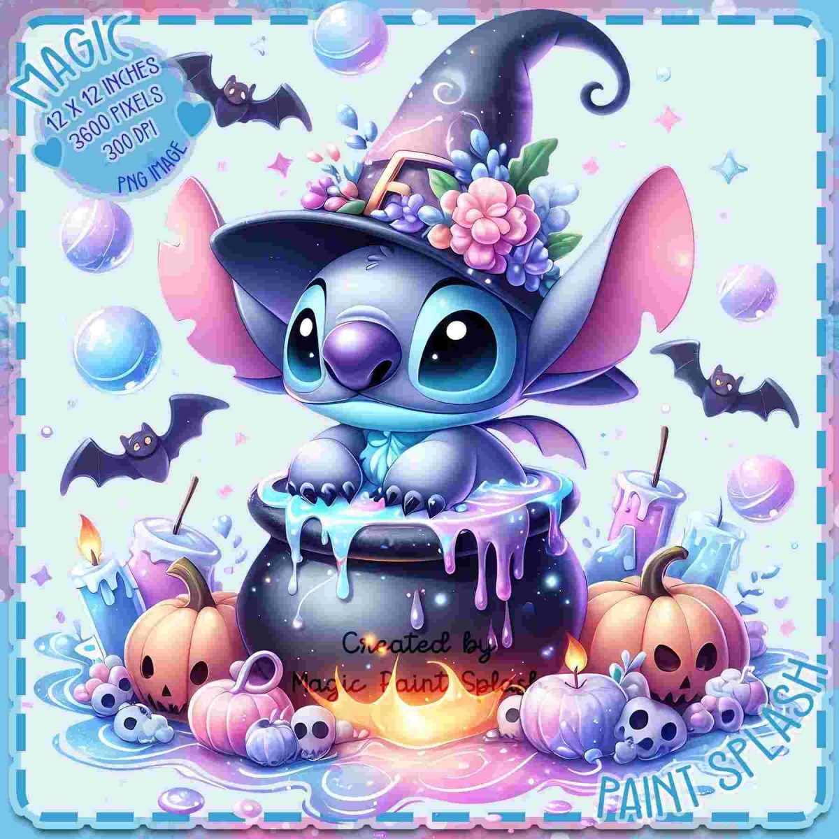 Magical Halloween Watercolor Splash Clipart Rainbow Aesthetic SVG PNG