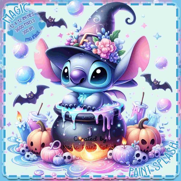 Magical Halloween Watercolor Splash Clipart Rainbow Aesthetic SVG PNG