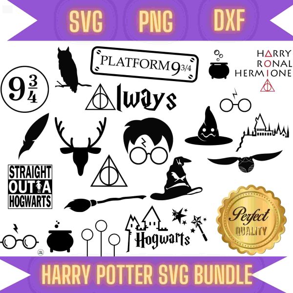 Magical Harry Potter Collection SVGs Hogwarts Dobby Gryffindor