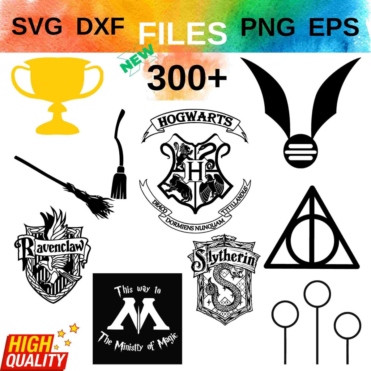 Magical Harry Potter SVG Bundle Wizard Font Sorting Hat Wizard School