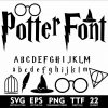 Magical Hogwarts Wizard Font SVG PNG Bundle for Birthday Magic