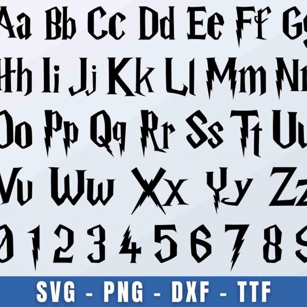 Magical Potter Font SVG TTF for Halloween Crafts