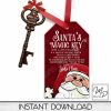 Magical Santa Key Tag SVG PNG Sublimation Design for Personal