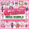 Mega 100+ Pink Christmas Bundle Png, Merry Christmas Png, Retro Christmas Png, Coquette Pink Christmas Png, Pink Candy Cane Png, Pink Bow