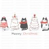 Meowy Christmas PNG, Festive, Cat, Christmas, Digital Instant Download