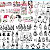 Merry Christmas Gnome Bundle 50 Gnomies Doodles for Cricut svgpng