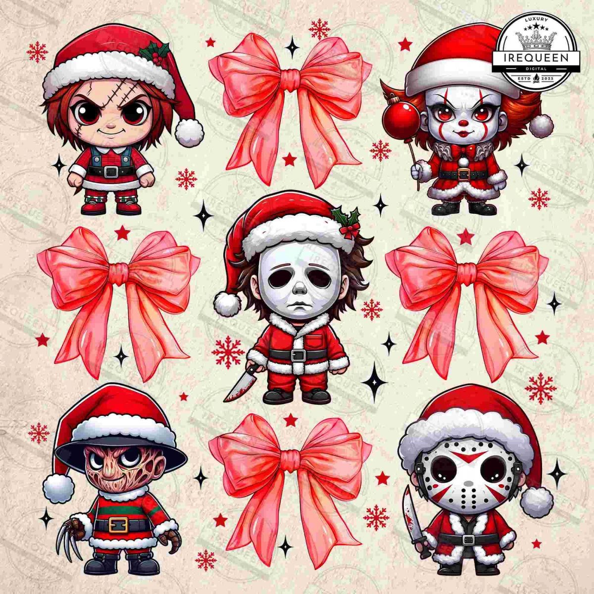 Merry Creepmas Png, Christmas Movie Characters Png, Friends Christmas Png, Coquette Christmas Png, Christmas Horrors Png, Digital File