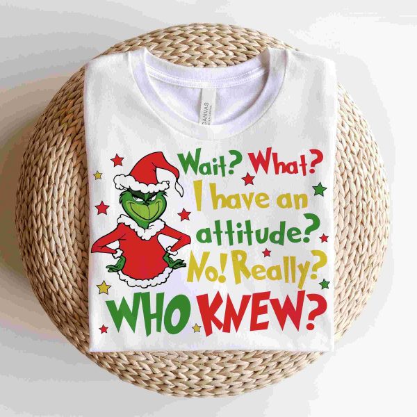 Merry Grinchmas Attitude Grinch Face SVG Christmas Movie Design