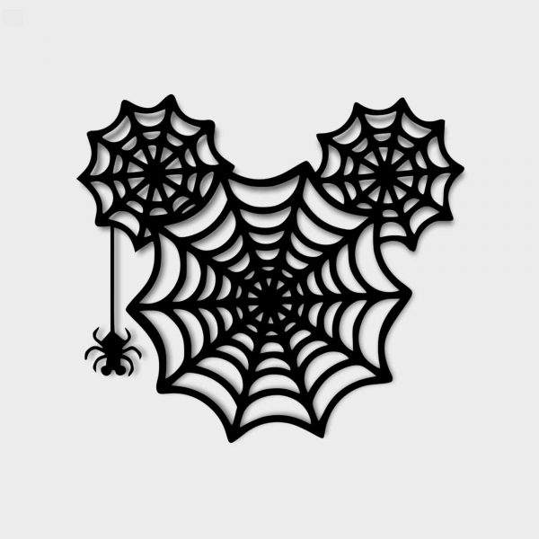 Mickey Halloween Spiderweb SVG Design for Cricut Digital Download